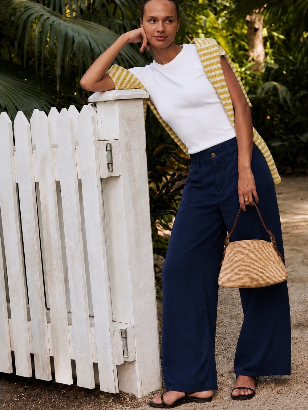 J. Crew Navy Five-Pocket Linen Pants